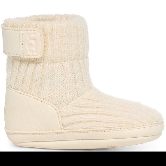 NEW UGG SKYLAR CREAM PULL ON BOOTIES SLIPPERS UNISEX BABY SZ M 12-18 MONTHS GIFT - Picture 3 of 10
